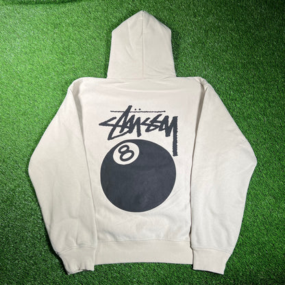 Stussy 8 Ball Sand Pull Over Hoodie Size XL USED x16066
