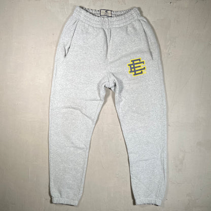 Eric Emanuel Navy/Yellow Logo Grey Sweatpants Size Small USED x17601