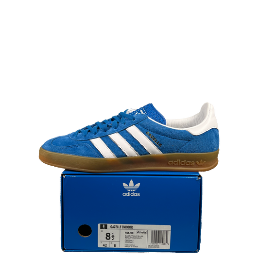 Adidas Gazelle Indoor Blue Bird Gum (2022) Size 8.5 USED s20166