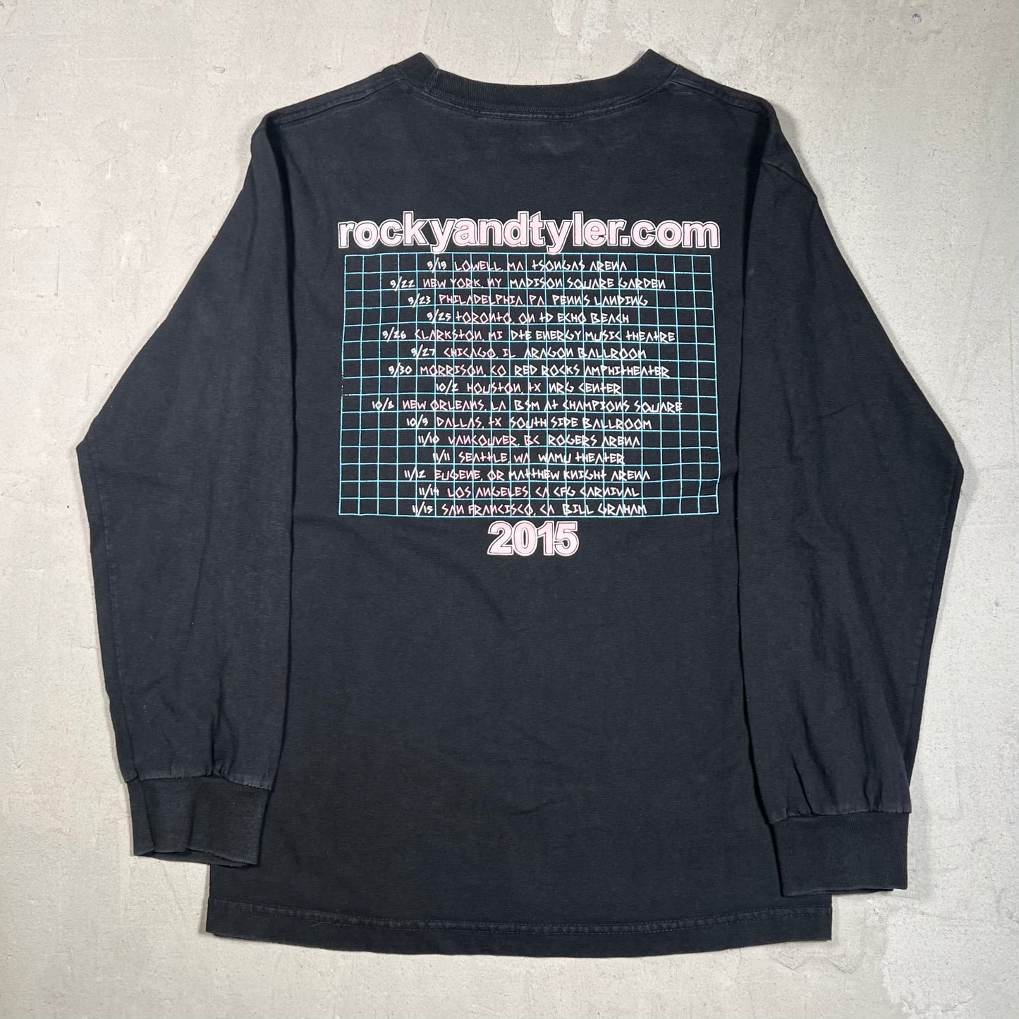 Asap Rocky x Tyler 2015 Tour Black Longsleeve Size Small USED x2463