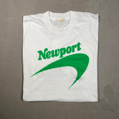 1990s Newport Cigarettes White Tee Size XL USED v19343