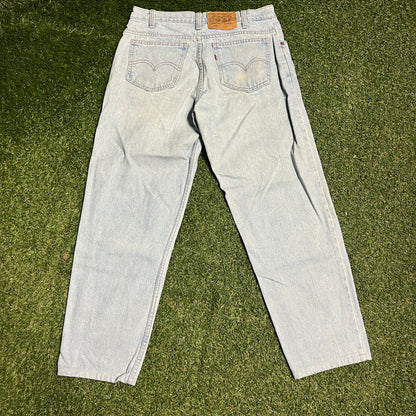 1982 Levi Orange Tab Light Washed Blue Jeans Size 33x30 USED x16290
