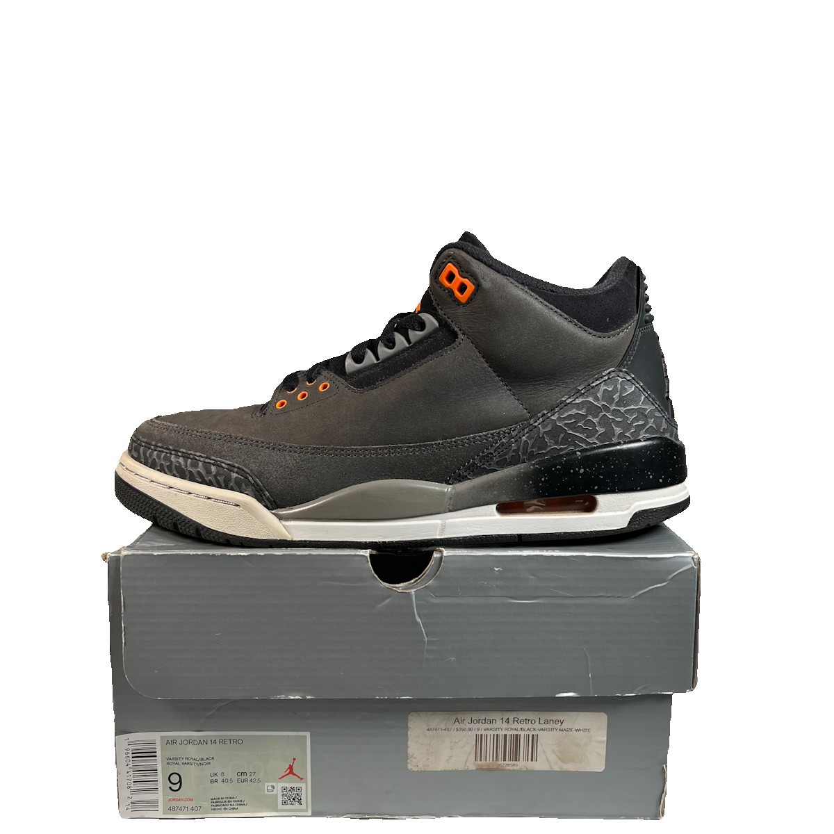 Jordan 3 Fear Pack (2023) Size 9 USED s22882