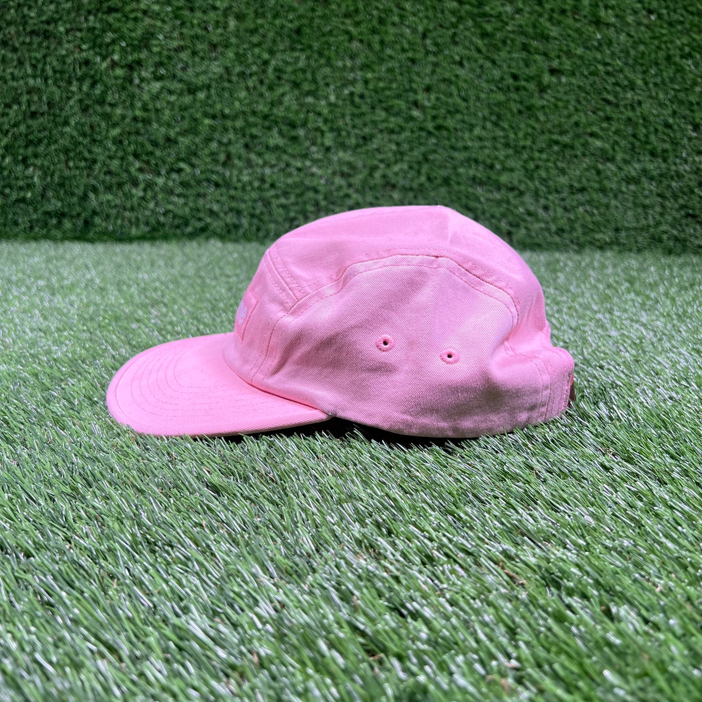 Supreme Pink Box Logo 5 Panel Hat USED x15878