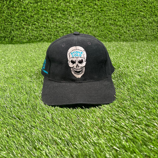1990s Stone Cold Steven Austin WWF Black Snapback USED v18091