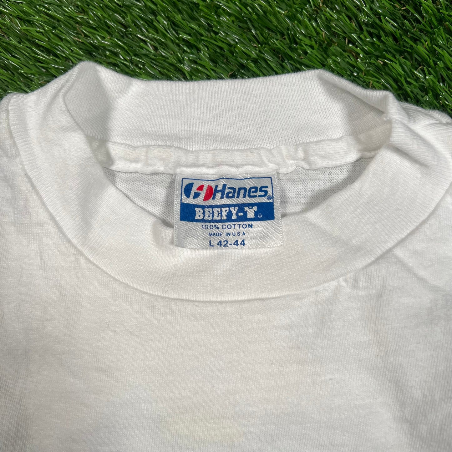 1989 Margate NJ Beach White Tee Size Large USED v18051