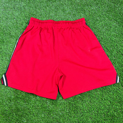 Eric Emanuel Black Pipping Red Shorts Size XL USED x14396