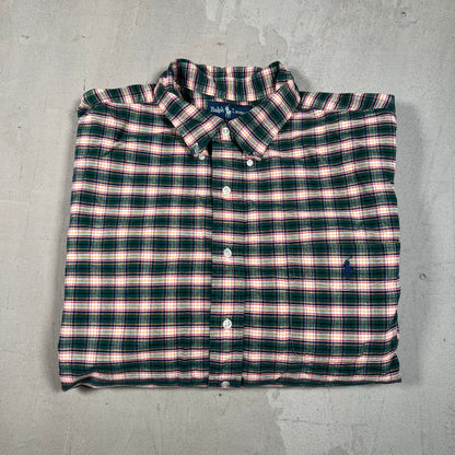 Y2K Polo Ralph Lauren Plaid "Big Shirt" Size XL USED v19414