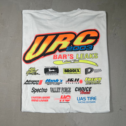 2003 URC White Drag Racing Tee Size XL USED v17343