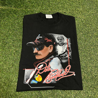 Chase Authentics Dale EarnHardt Bass Pro Black Tee Size Large USED v15969