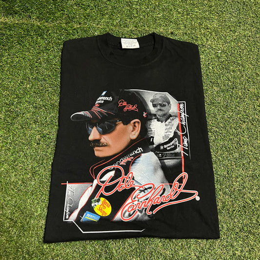 Chase Authentics Dale EarnHardt Bass Pro Black Tee Size Large USED v15969