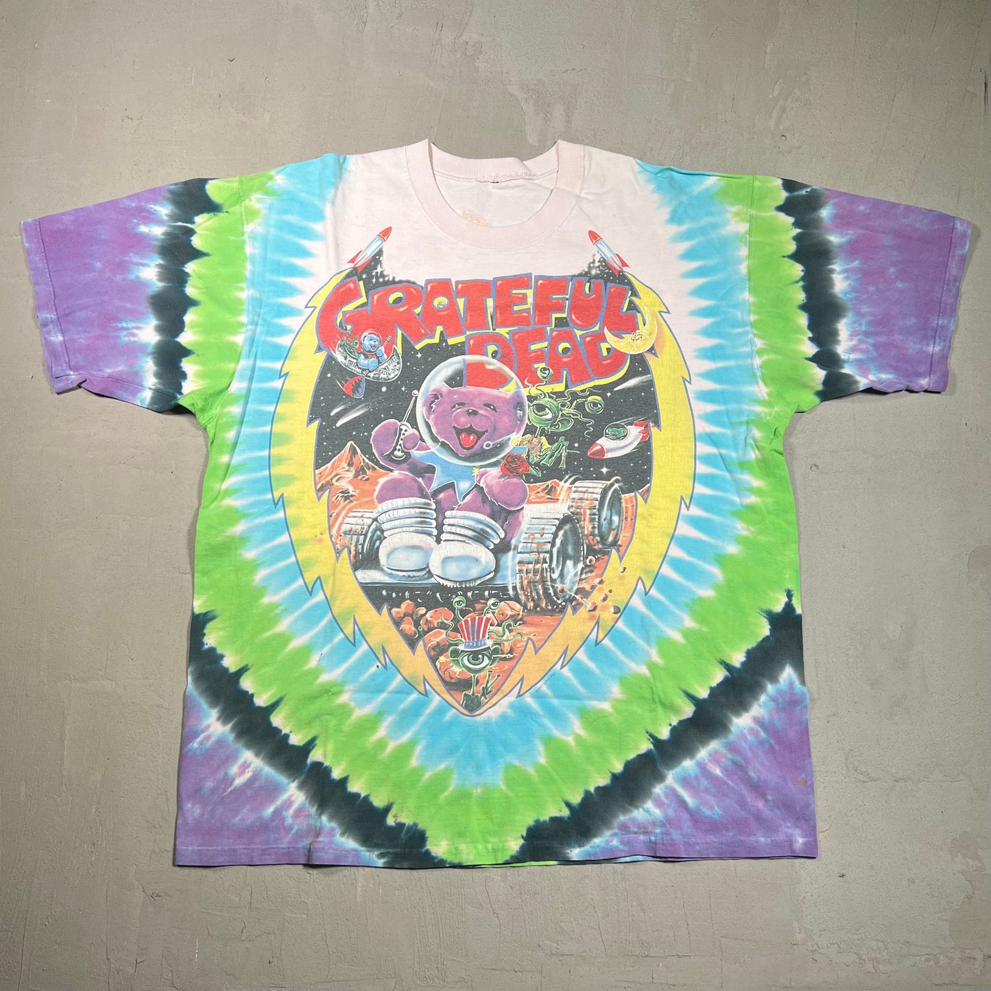 1997 Grateful Dead Mars Rover Space Tye Die Tee Size XL USED v9832