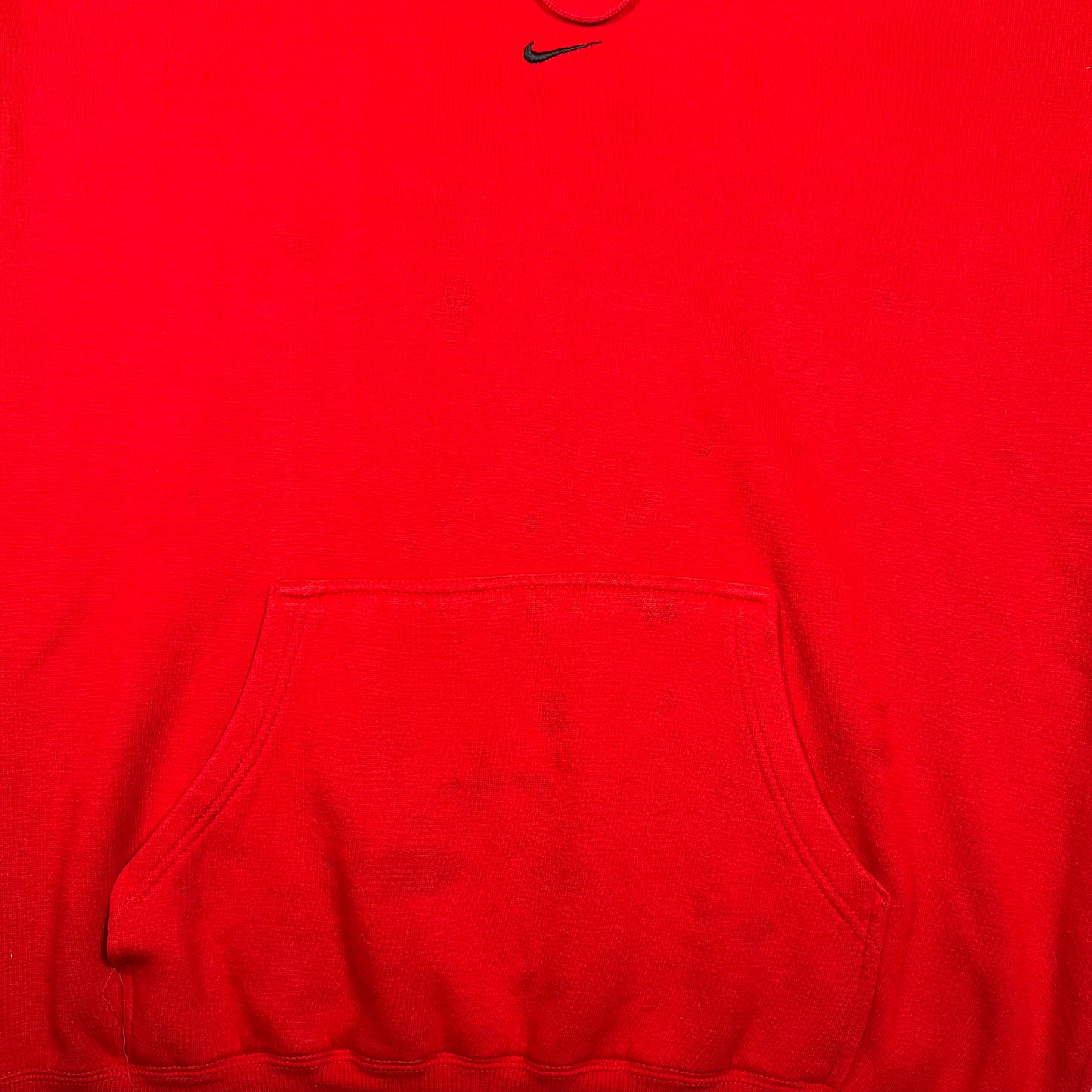1990s Nike Center Swoosh Red Hoodie Size XL USED v18294