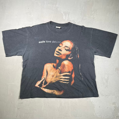 Sade "Love Deluxe" Washed Black Modern Boot Tee Size XL USED