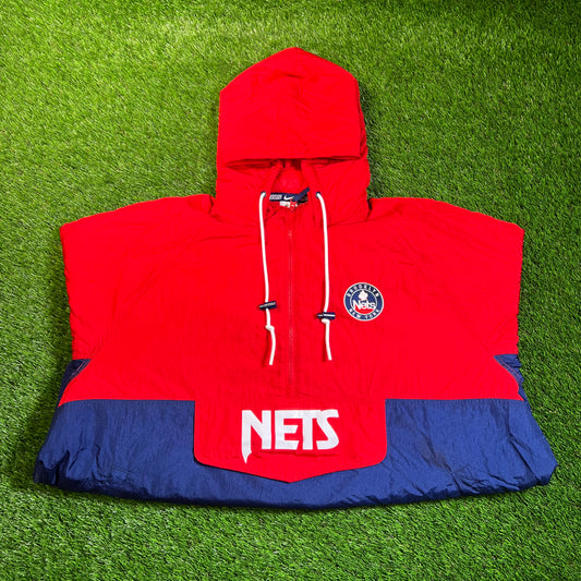 Nike Brooklyn New Jersey Red/Blue Puffy Jacket Size XXL USED