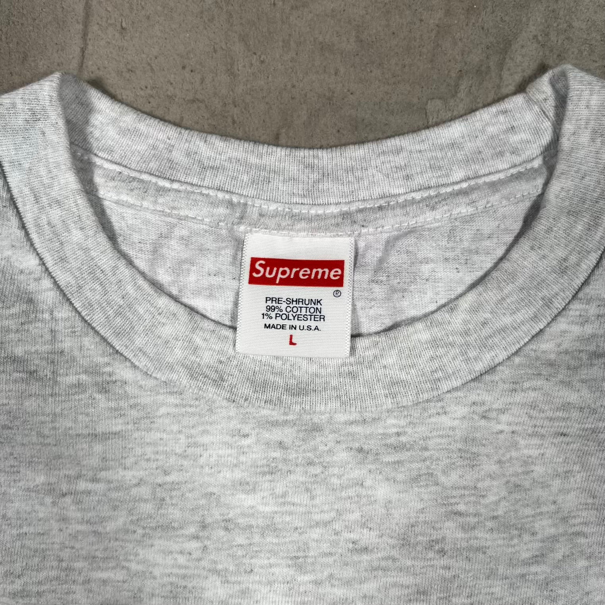 Supreme Chicken Dinner Tee Ash Grey (2018) Size Large USED x18524