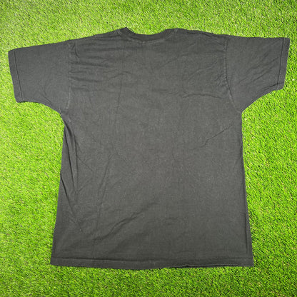 Y2K Tibet Museum Black Tee Size XL USED v16857