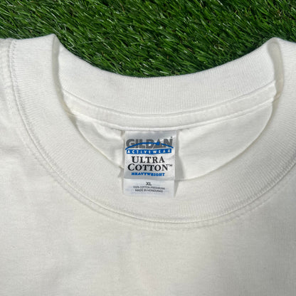 Y2K Coca Cola Classic Odd Job White Tee Size XL USED v17567