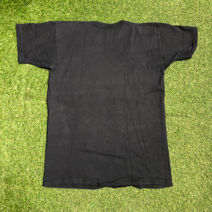 1990s Chsmpion USA Basketball Black Tee Size Large USED v16266