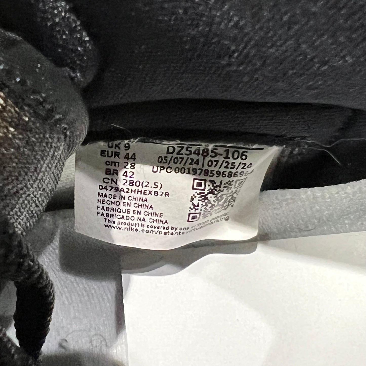 Jordan 1 Black Toe Reimagined (2025) Size 10 USED S19602