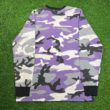 Supreme Purple Camo Longsleeve Pocket Tee (2016) Size Large USED x16223