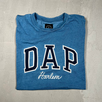 Gap Dapper Dan "Dap" Blue Logo Tee Size Medium USED x17306