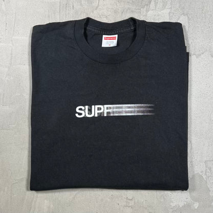 Supreme Motion Logo Black Tee (2023) Size Medium USED x18934