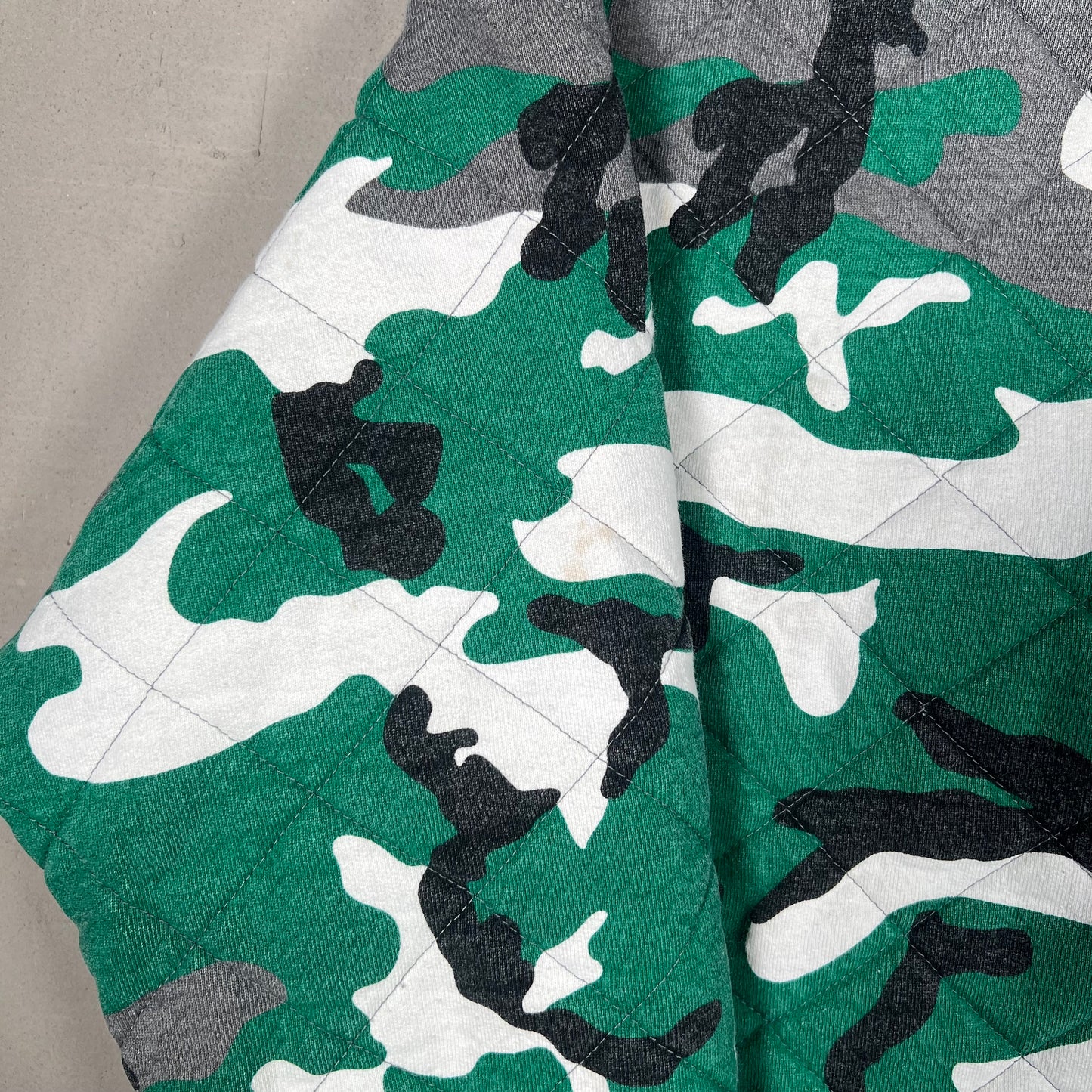 Supreme Quilted Zip Up Hoodie Green Camo (2025) Size Small USED x17103