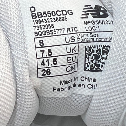New Balance 550 CDG White/Black Size 8 NEW s10000