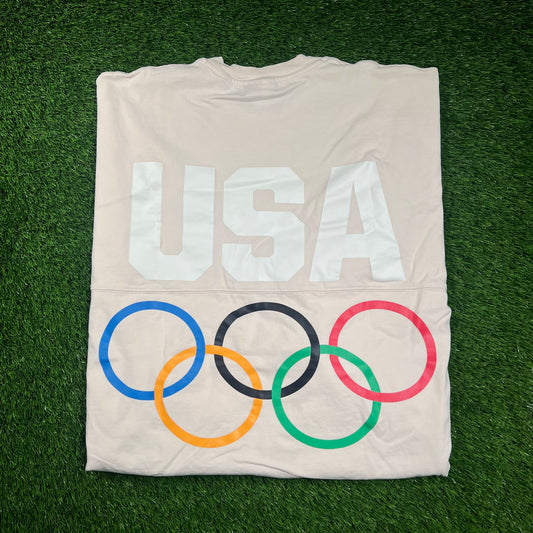 Kith Team USA 5 Ring Longsleeve Light Pink (2021) Size Large USED x16128