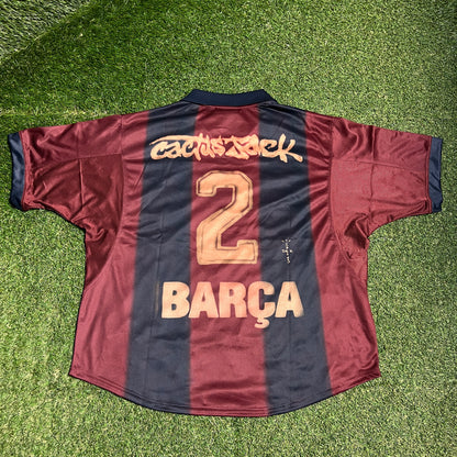 Travis Scott Nike FC Barcelona Skeleton Jersey Size Large USED x14255