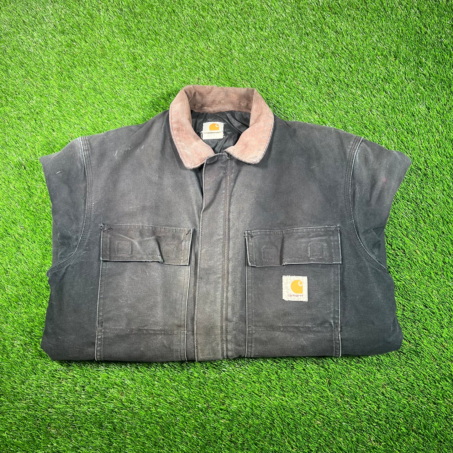 1990s Carhartt Black Arctic Jacket Size Large USED v17593