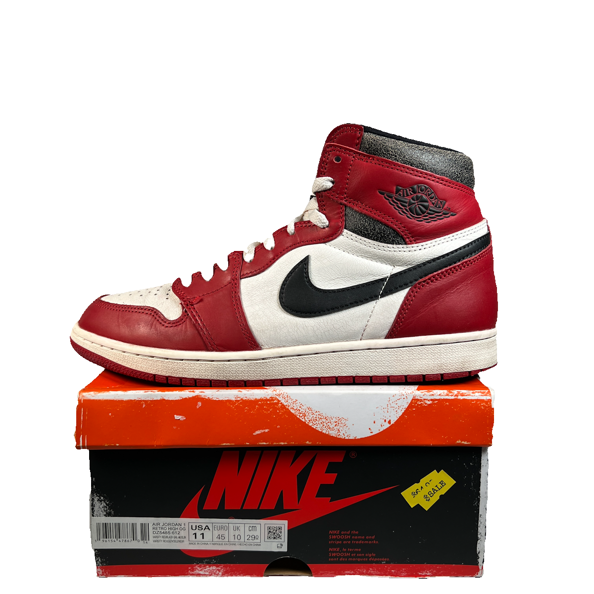Jordan 1 High Chicago Lost and Found (2022) Size 11 USED s23223