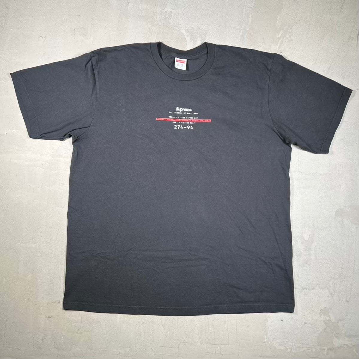 Supreme Standard Black Tee (2024) Size XL USED x18739