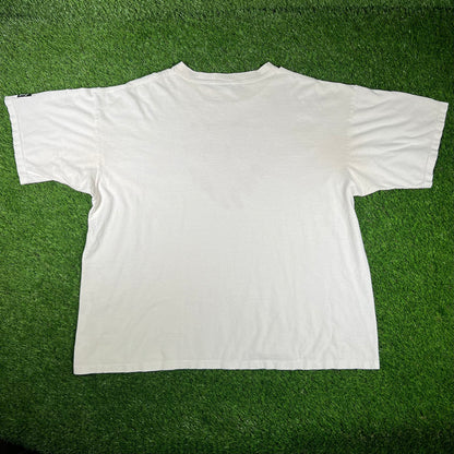 1990s Chicago Bulls Breaking Ball Starter Tag White Tee Size XXL USED v16725