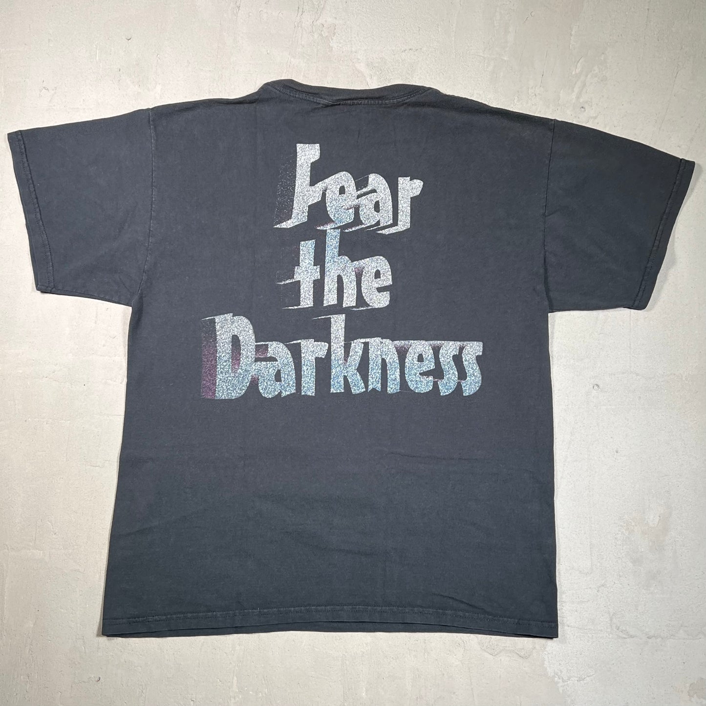 1998 The Undertaker WWF Fear Darkness Black Tee Size Large USED v19532
