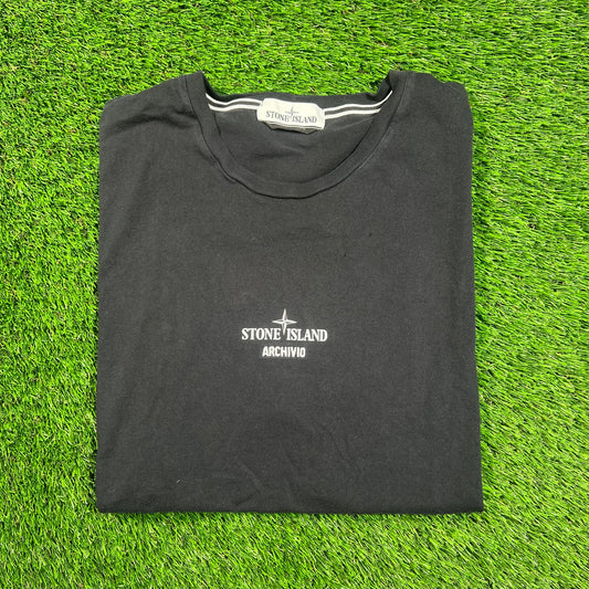 Stone Island Archivio Black Tee Size XXL USED x16157