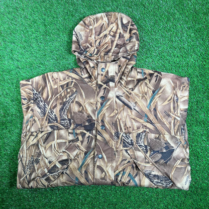 1990s Real Tree Fleece Field Jacket Size XL USED v18002