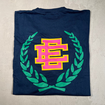 Eric Emanuel Wreath Logo Navy Blue Longsleeve Size Medium USED x17603
