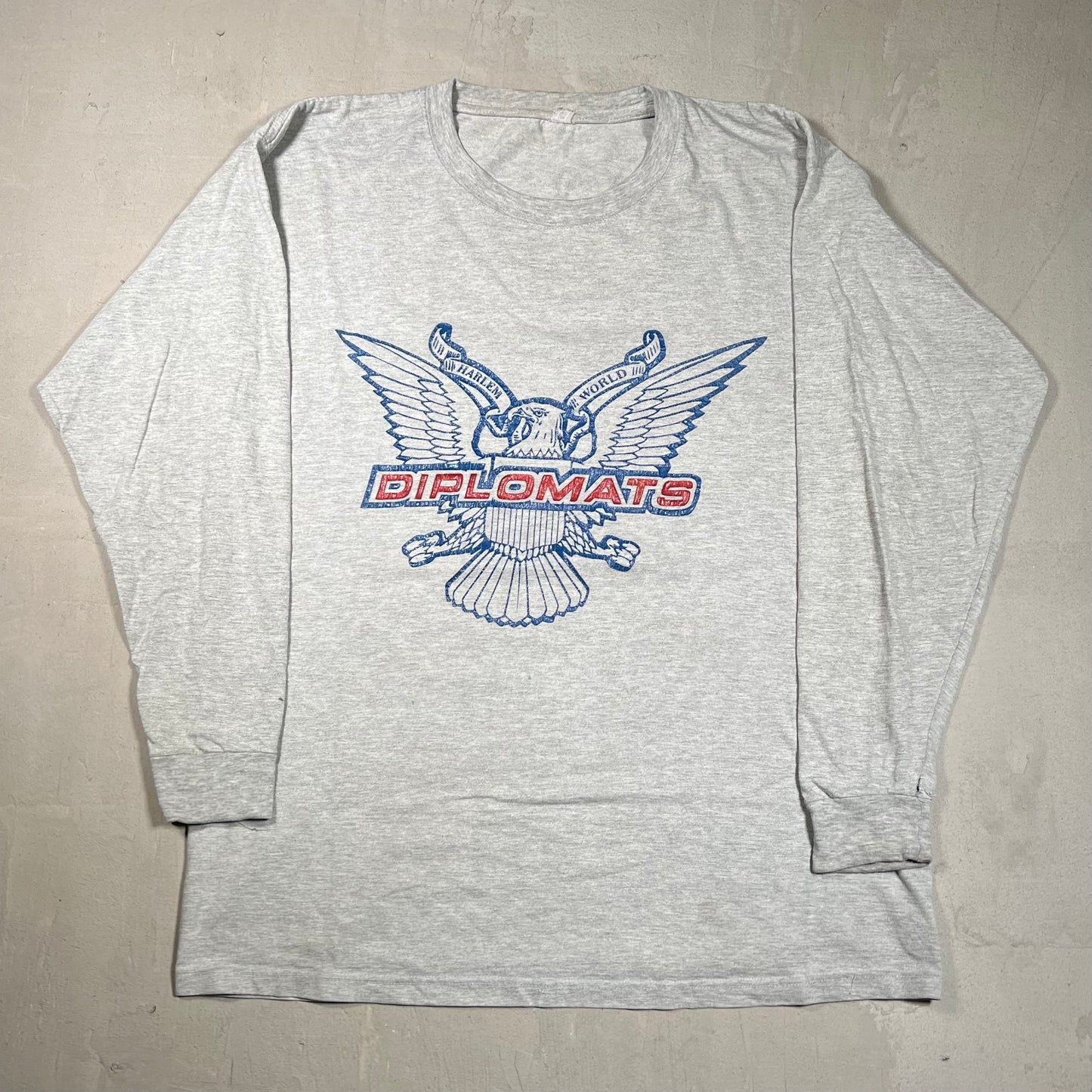 Y2K Diplomats Whats Really Good Grey Longsleeve Size XL USED v18332