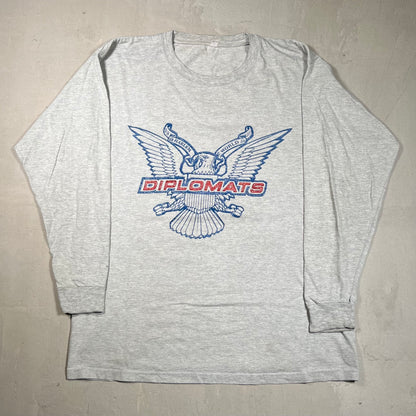 Y2K Diplomats Whats Really Good Grey Longsleeve Size XL USED v18332