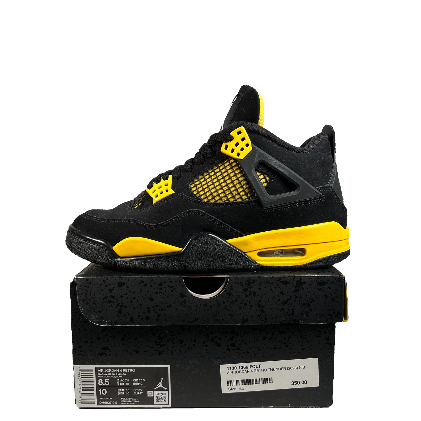 Jordan 4 Thunder (2023) Size 8.5 USED s21834
