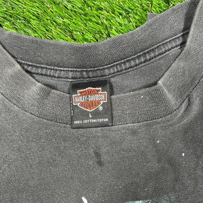 1990s Harley Davidson Fairfield CA Black Tee Size Large USED v16790