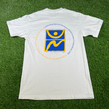 1995 Jerry Garcia Artwear Special Olympics White Tee Size Small USED v16608