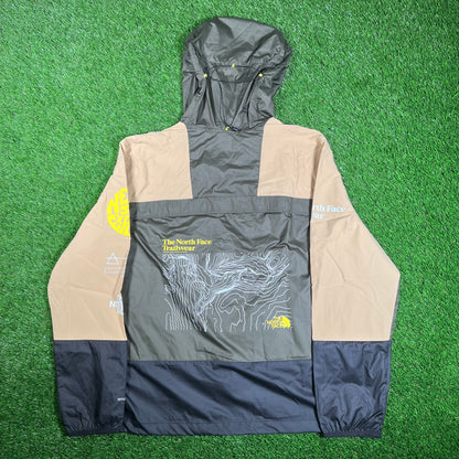 North Face "Trailwear" Olive/Khaki Windbreaker Size Large USED v17973