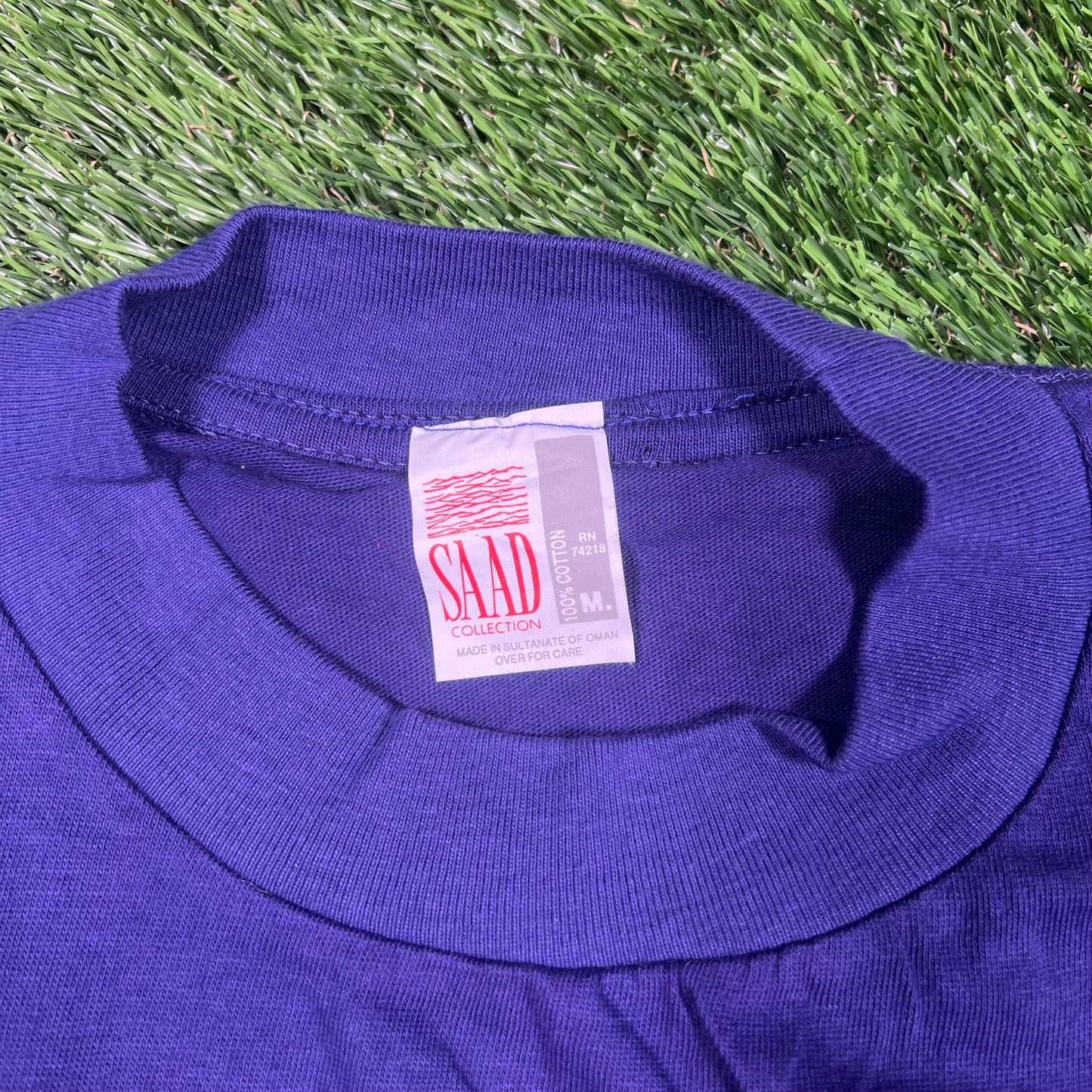 1990s Boss America Purple Tee Size Medium USED v17415