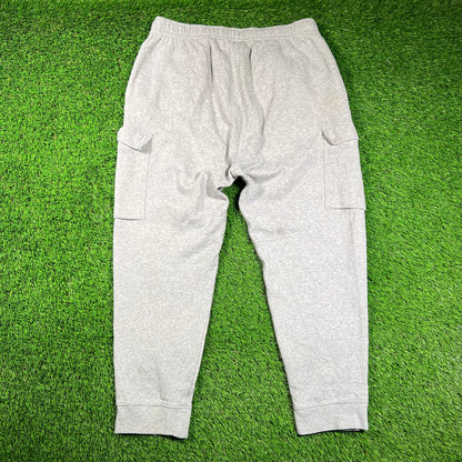 Nike Cargo Grey Sweatpants Size XL USED v18589