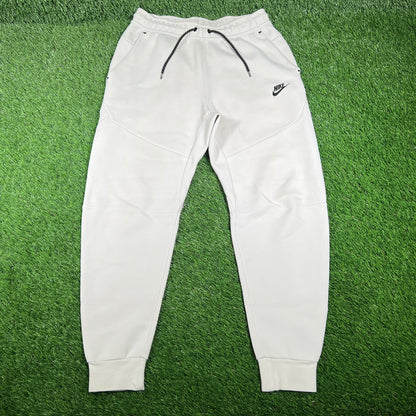 Nike Tech Cream Grey Pants Size Small USED v16838