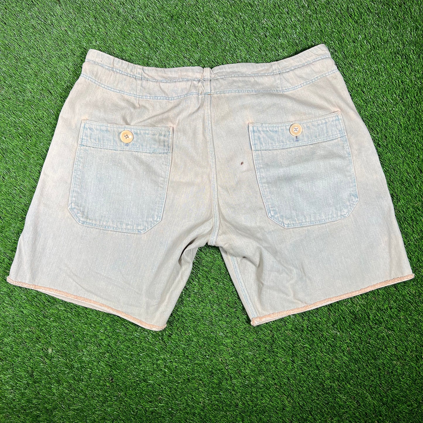 Kapital Light Washed Blue Denim MPS Shorts Size 1 (small) USED x14692