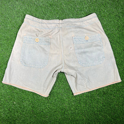 Kapital Light Washed Blue Denim MPS Shorts Size 1 (small) USED x14692